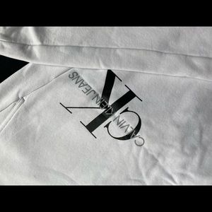 White Calvin Klein joggers